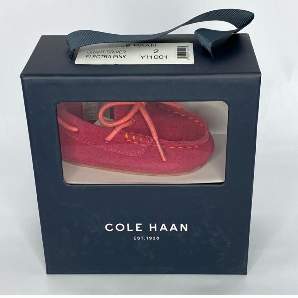 NWT Baby COLE HAAN Suede Moc Slip On Nib